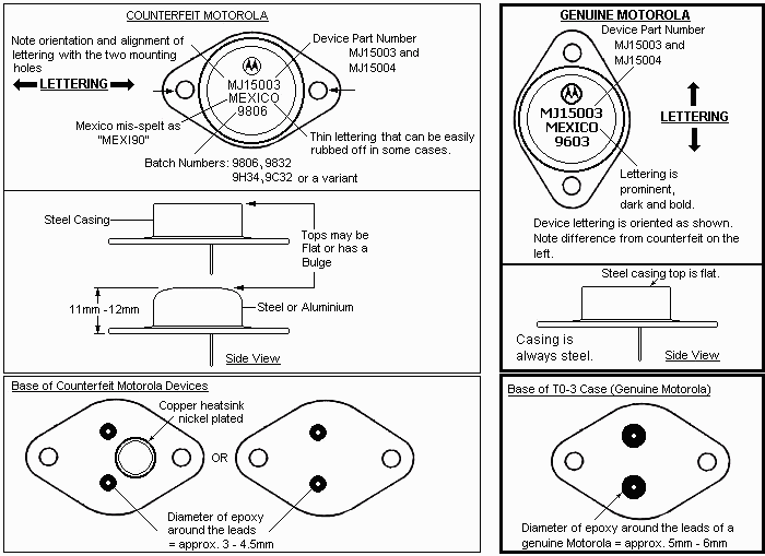 Fake Motorola / OnSemi Devices